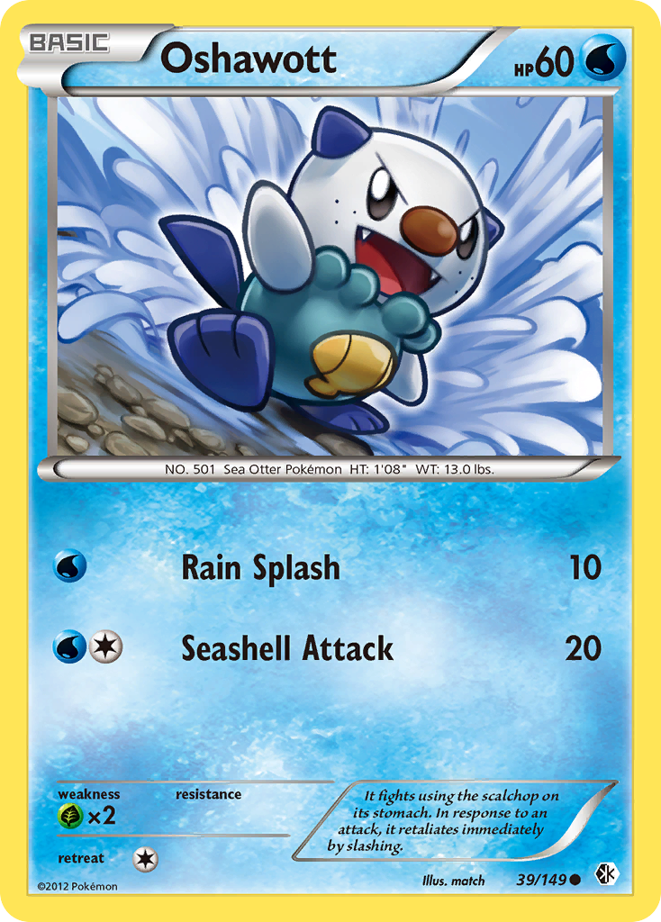 Oshawott (39/149) [Black & White: Boundaries Crossed] | Exor Games New Glasgow