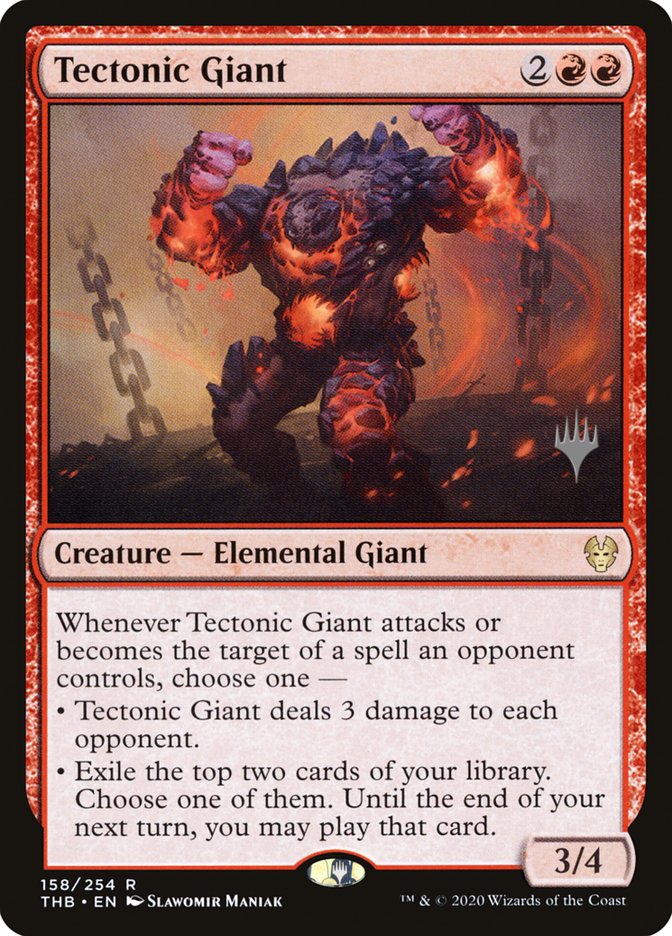 Tectonic Giant (Promo Pack) [Theros Beyond Death Promos] | Exor Games New Glasgow