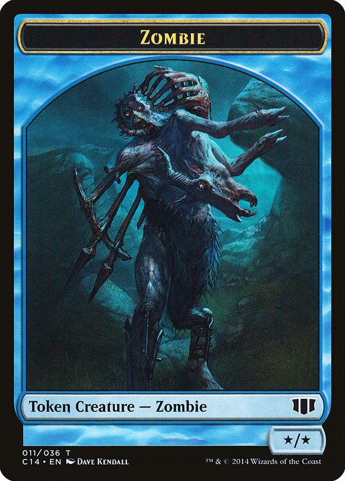 Kraken // Zombie (011/036) Double-sided Token [Commander 2014 Tokens] | Exor Games New Glasgow