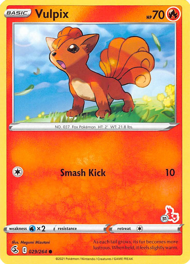 Vulpix (029/264) (Cinderace Stamp #31) [Battle Academy 2022] | Exor Games New Glasgow