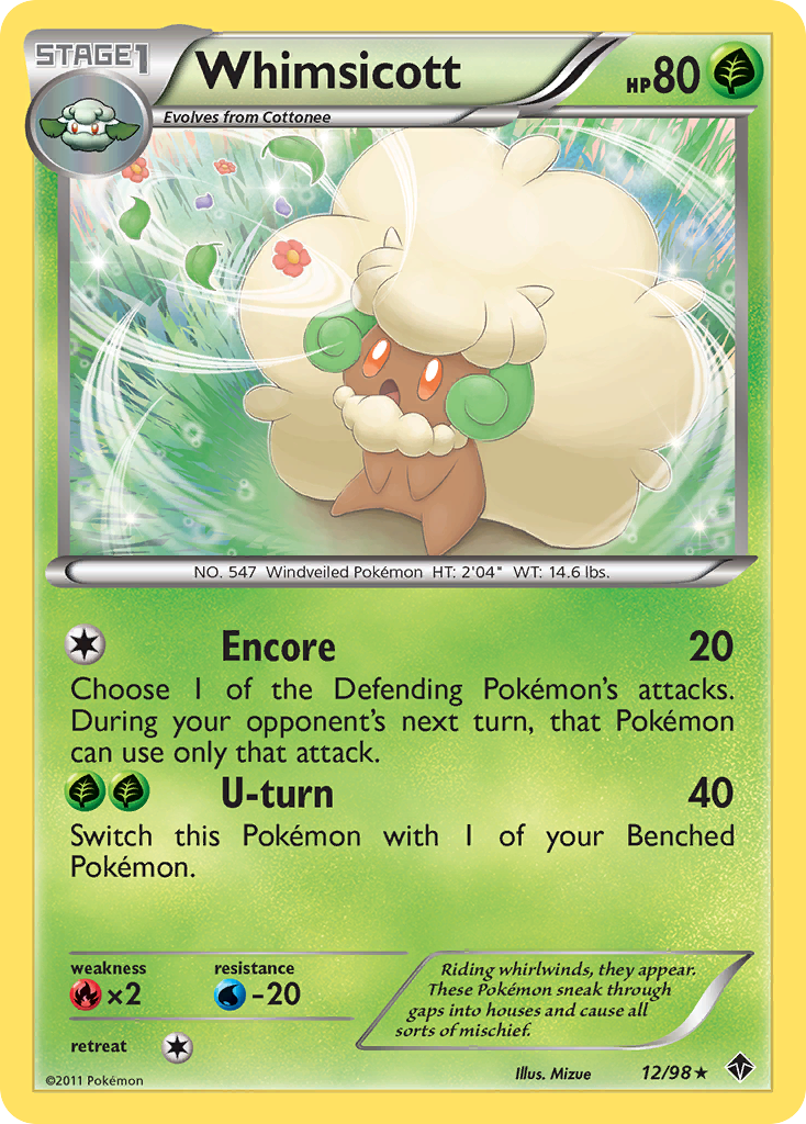 Whimsicott (12/98) [Black & White: Emerging Powers] | Exor Games New Glasgow