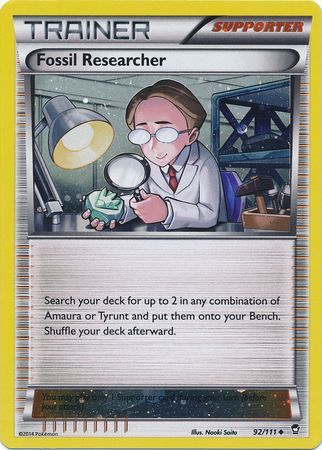 Fossil Researcher (92/111) (Cosmos Holo) [XY: Furious Fists] | Exor Games New Glasgow