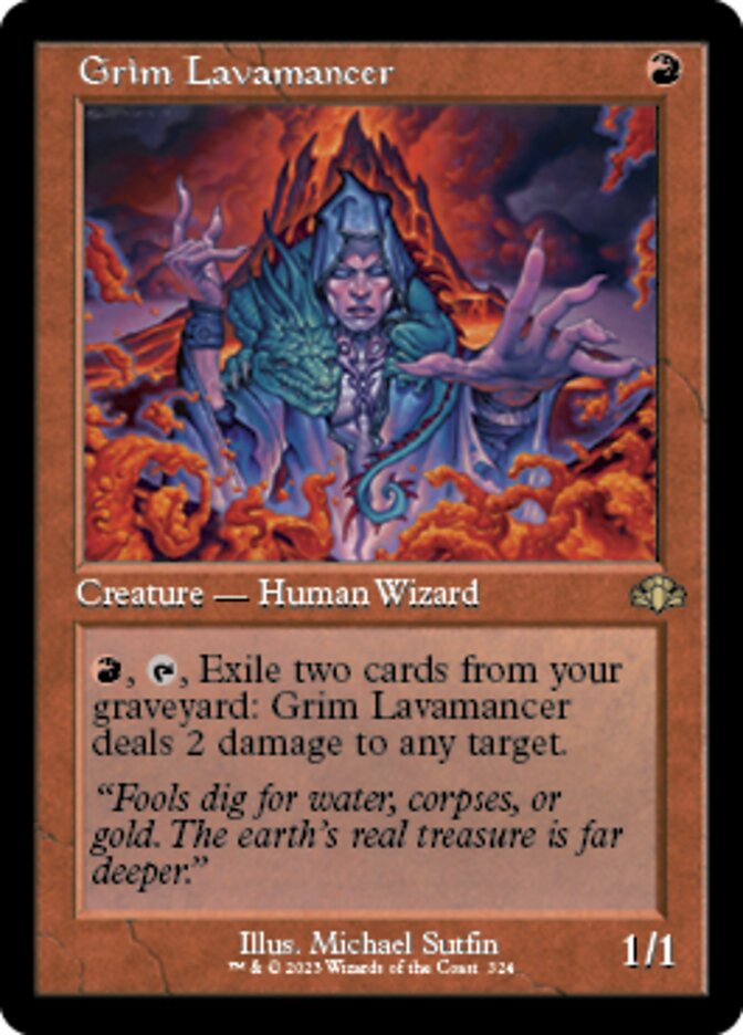 Grim Lavamancer (Retro) [Dominaria Remastered] | Exor Games New Glasgow