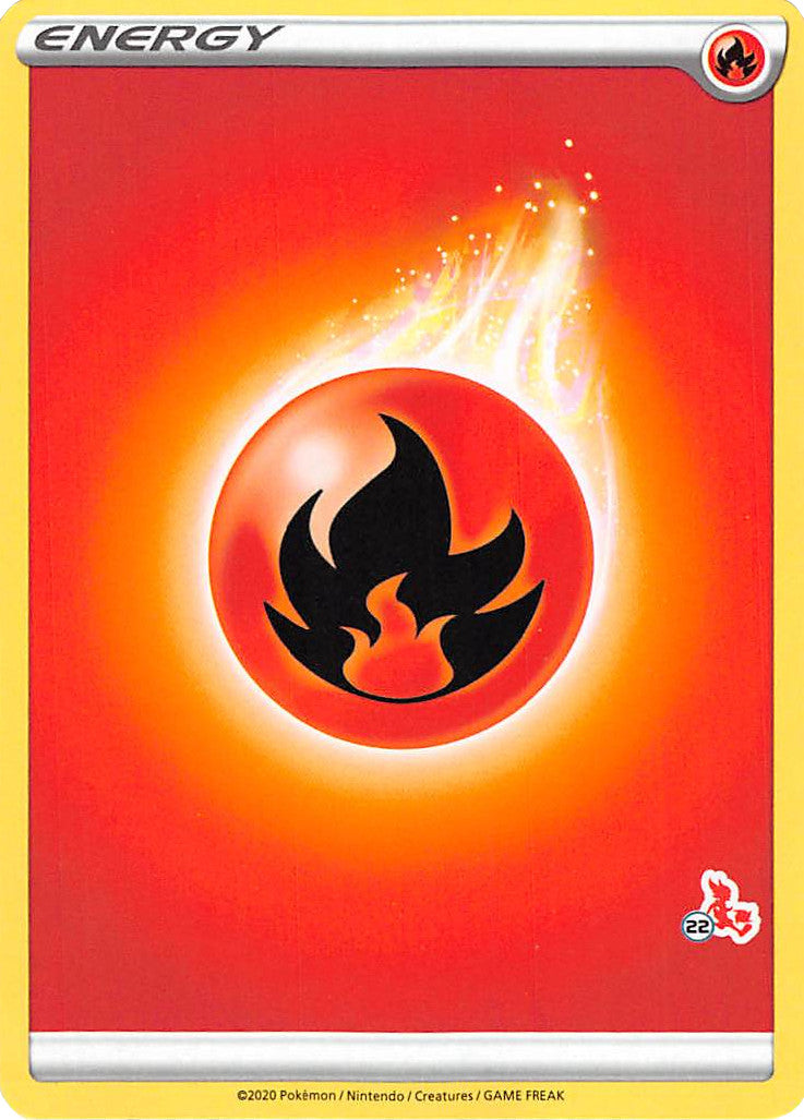 Fire Energy (Cinderace Stamp #22) [Battle Academy 2022] | Exor Games New Glasgow