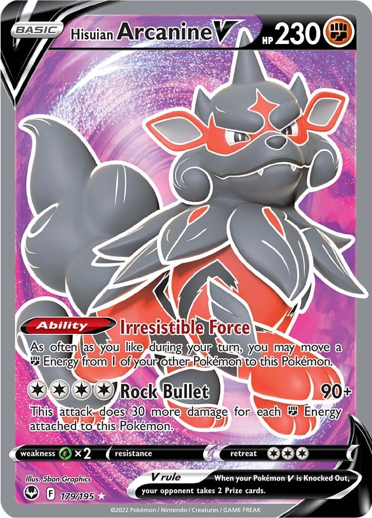 Hisuian Arcanine V (179/195) [Sword & Shield: Silver Tempest] | Exor Games New Glasgow