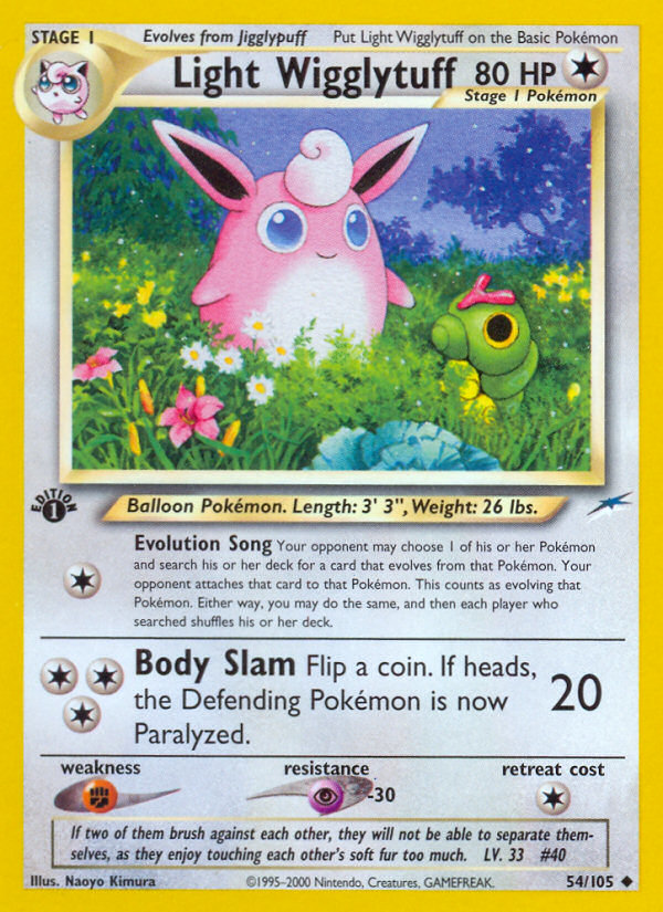 Light Wigglytuff (54/105) [Neo Destiny 1st Edition] | Exor Games New Glasgow