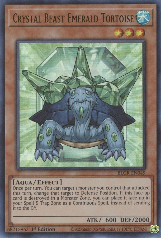 Crystal Beast Emerald Tortoise [BLCR-EN049] Ultra Rare | Exor Games New Glasgow