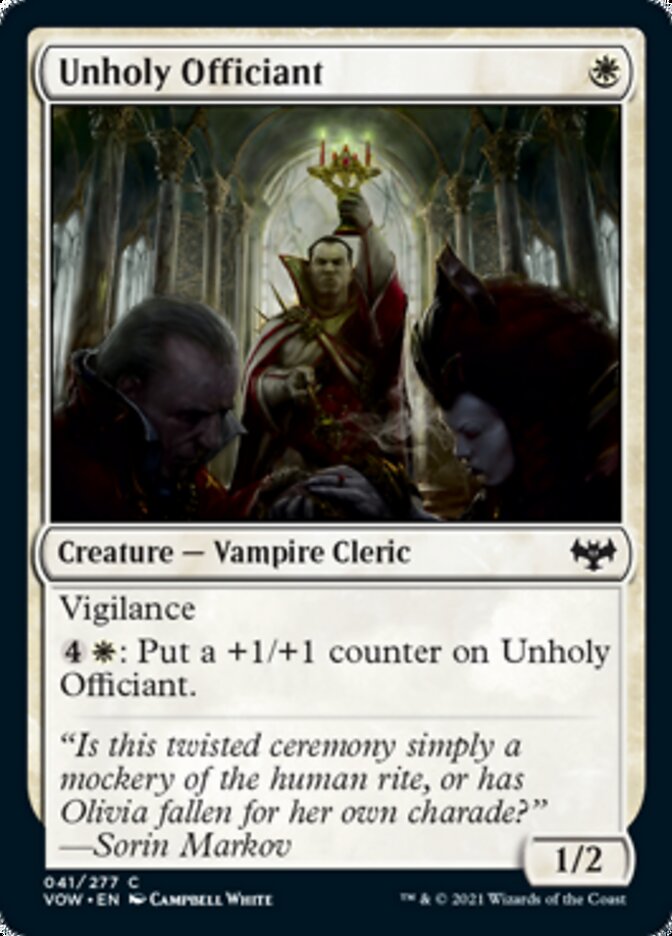 Unholy Officiant [Innistrad: Crimson Vow] | Exor Games New Glasgow