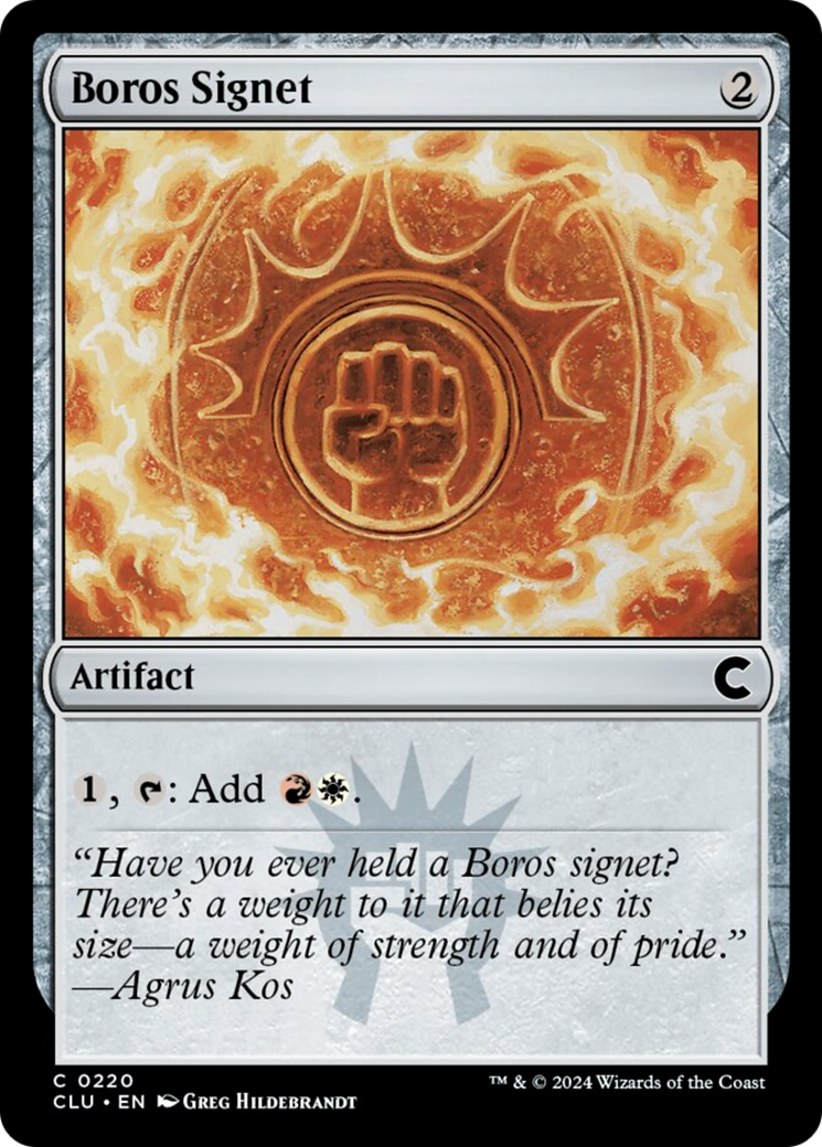 Boros Signet [Ravnica: Clue Edition] | Exor Games New Glasgow