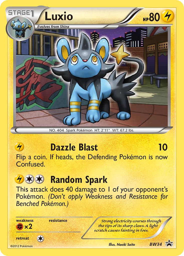 Luxio (BW34) [Black & White: Black Star Promos] | Exor Games New Glasgow