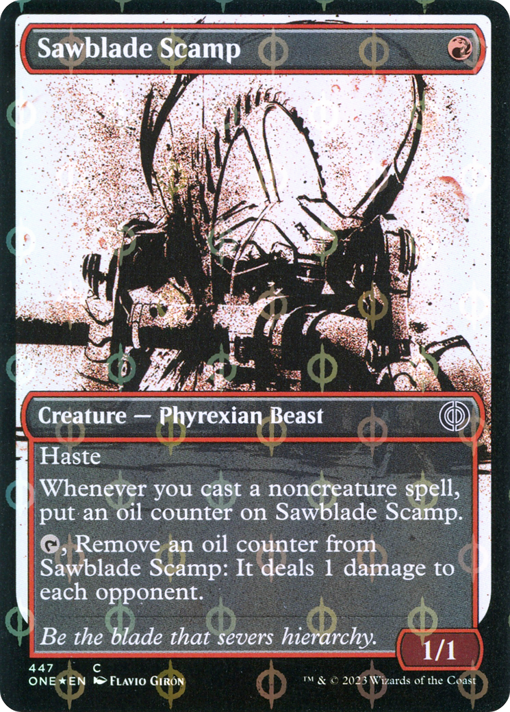 Sawblade Scamp (Showcase Ichor Step-and-Compleat Foil) [Phyrexia: All Will Be One] | Exor Games New Glasgow