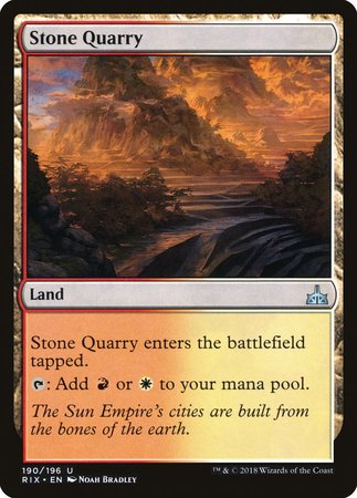 Stone Quarry [Rivals of Ixalan] | Exor Games New Glasgow