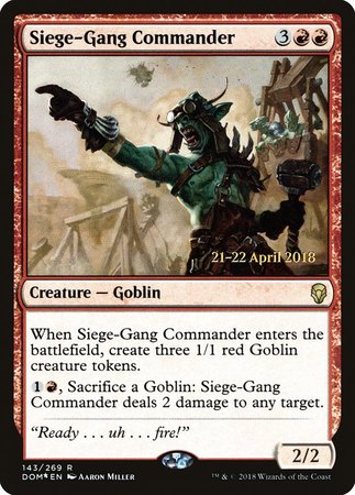 Siege-Gang Commander [Dominaria Promos] | Exor Games New Glasgow