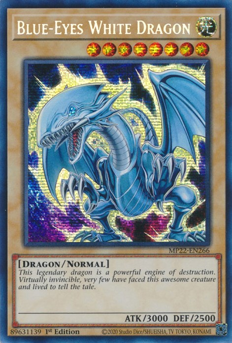 Blue-Eyes White Dragon [MP22-EN266] Prismatic Secret Rare | Exor Games New Glasgow