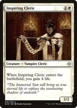 Inspiring Cleric [Ixalan] | Exor Games New Glasgow
