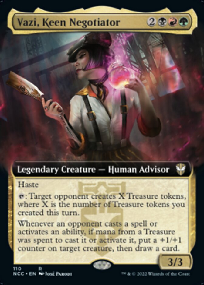 Vazi, Keen Negotiator (Extended Art) [Streets of New Capenna Commander] | Exor Games New Glasgow