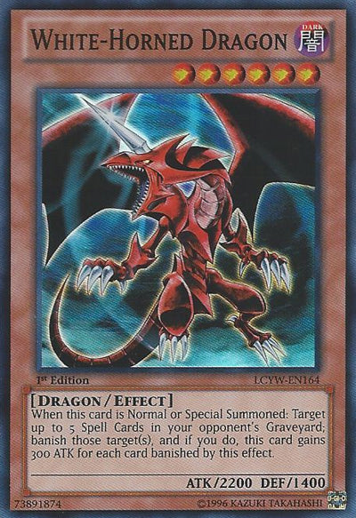 White-Horned Dragon (Redemption Replacement) [MDP2-EN006K] Rare | Exor Games New Glasgow