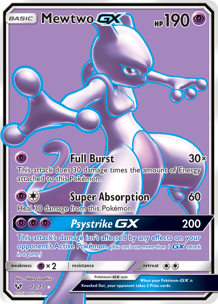 Mewtwo GX (72/73) [Sun & Moon: Shining Legends] | Exor Games New Glasgow