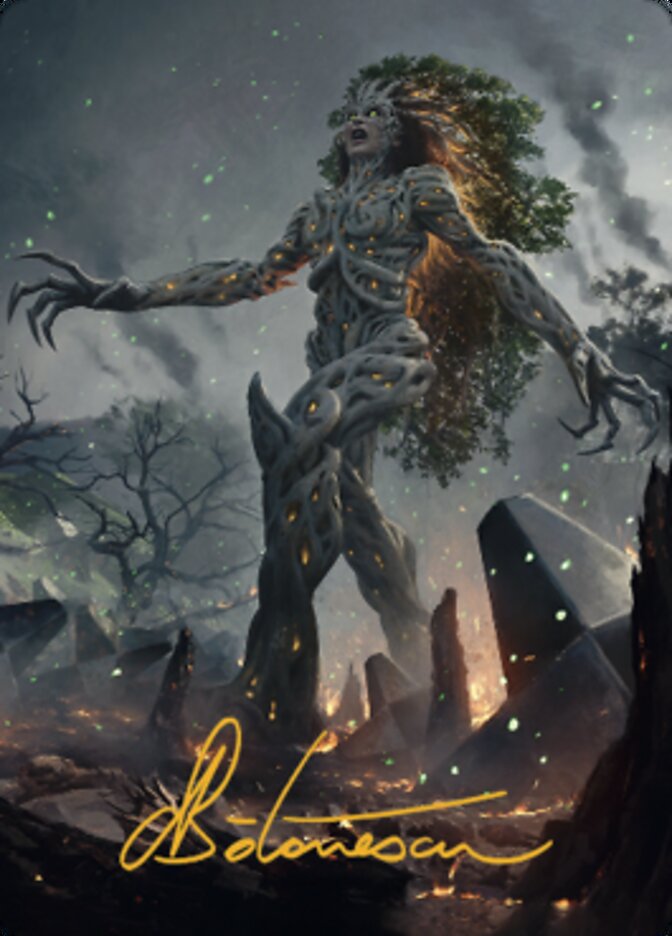 Titania, Gaea Incarnate Art Card (Gold-Stamped Signature) [The Brothers' War Art Series] | Exor Games New Glasgow