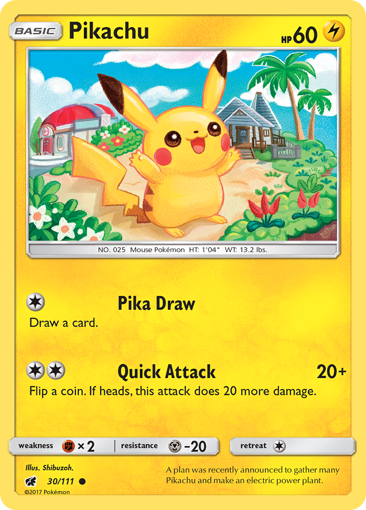 Pikachu (30/111) [Sun & Moon: Crimson Invasion] | Exor Games New Glasgow