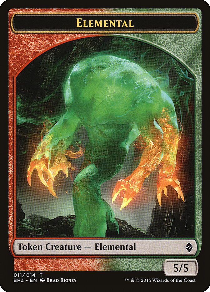 Elemental (011/014) [Battle for Zendikar Tokens] | Exor Games New Glasgow