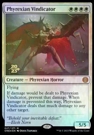 Phyrexian Vindicator [Phyrexia: All Will Be One Prerelease Promos] | Exor Games New Glasgow