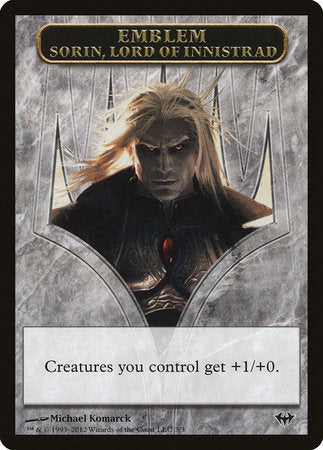 Emblem - Sorin, Lord of Innistrad [Dark Ascension Tokens] | Exor Games New Glasgow