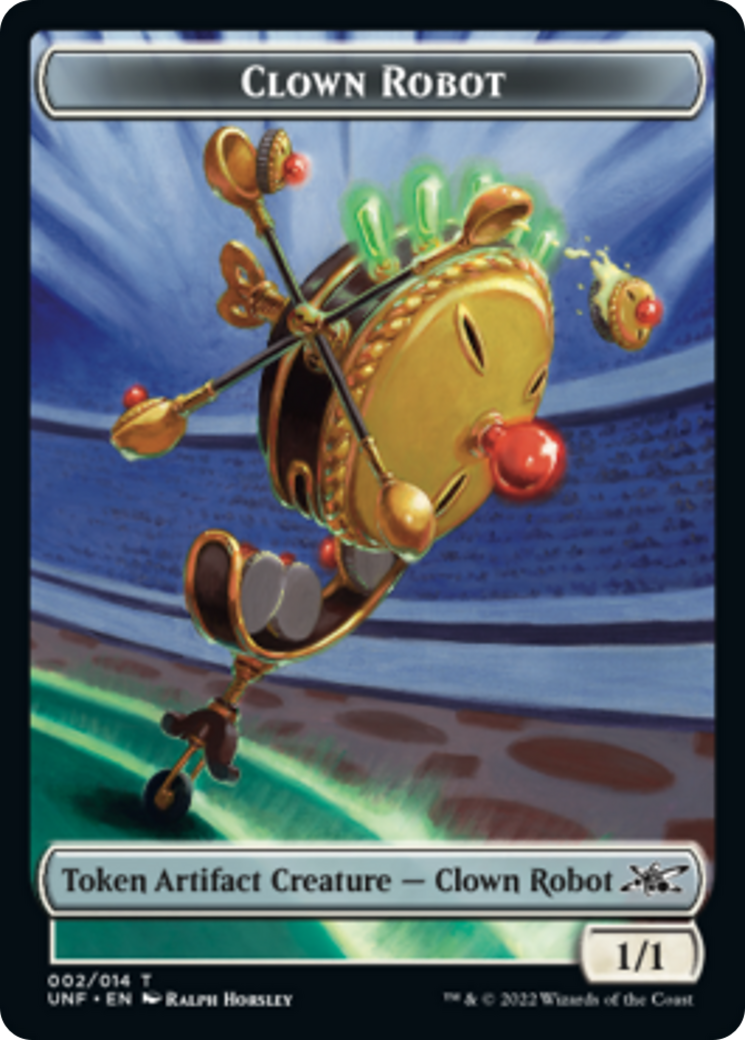 Clown Robot (002) // Treasure (012) Double-sided Token [Unfinity Tokens] | Exor Games New Glasgow