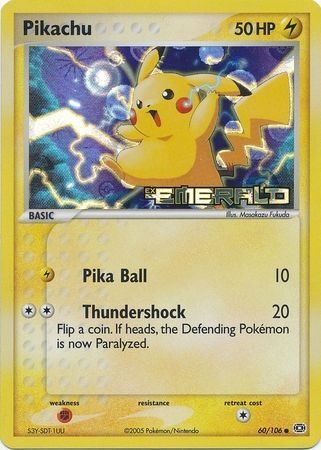 Pikachu (60/106) (Stamped) [EX: Emerald] | Exor Games New Glasgow