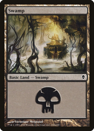 Swamp (240a) [Zendikar] | Exor Games New Glasgow