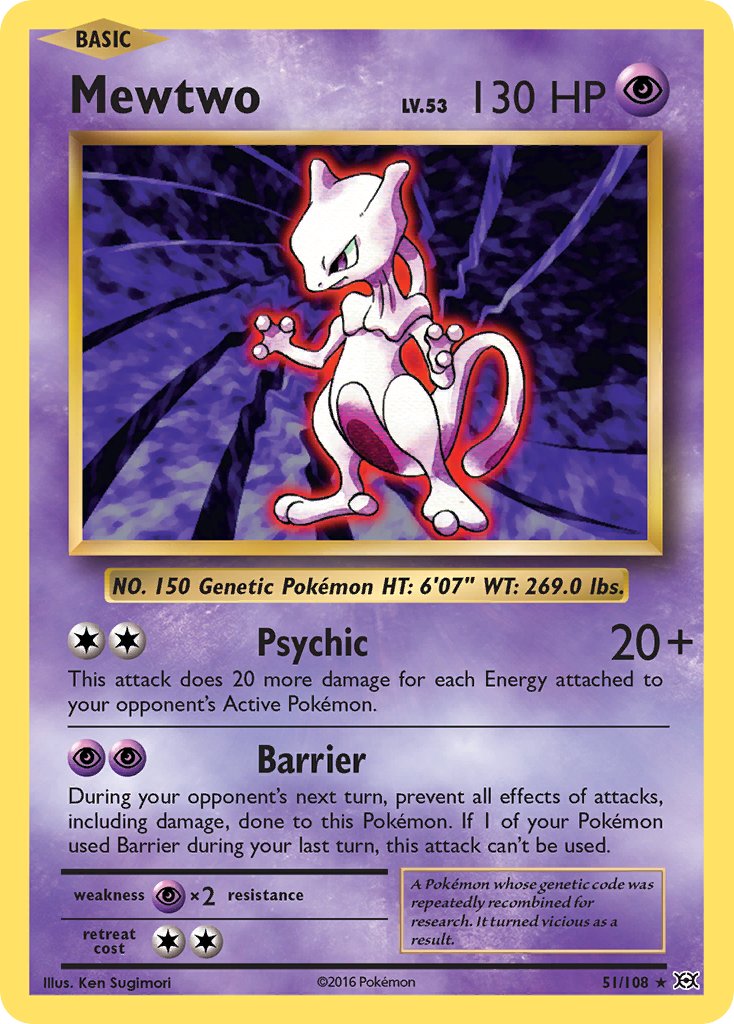 Mewtwo (51/108) (Theme Deck Exclusive) [XY: Evolutions] | Exor Games New Glasgow