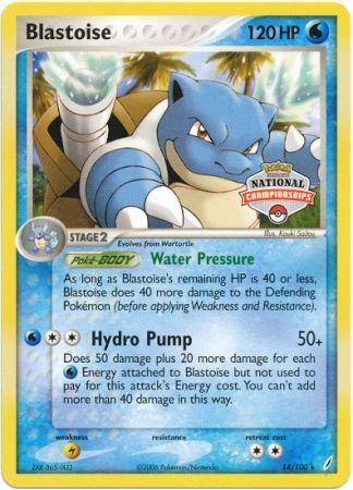 Blastoise (14/100) (National Championship Promo) [EX: Crystal Guardians] | Exor Games New Glasgow