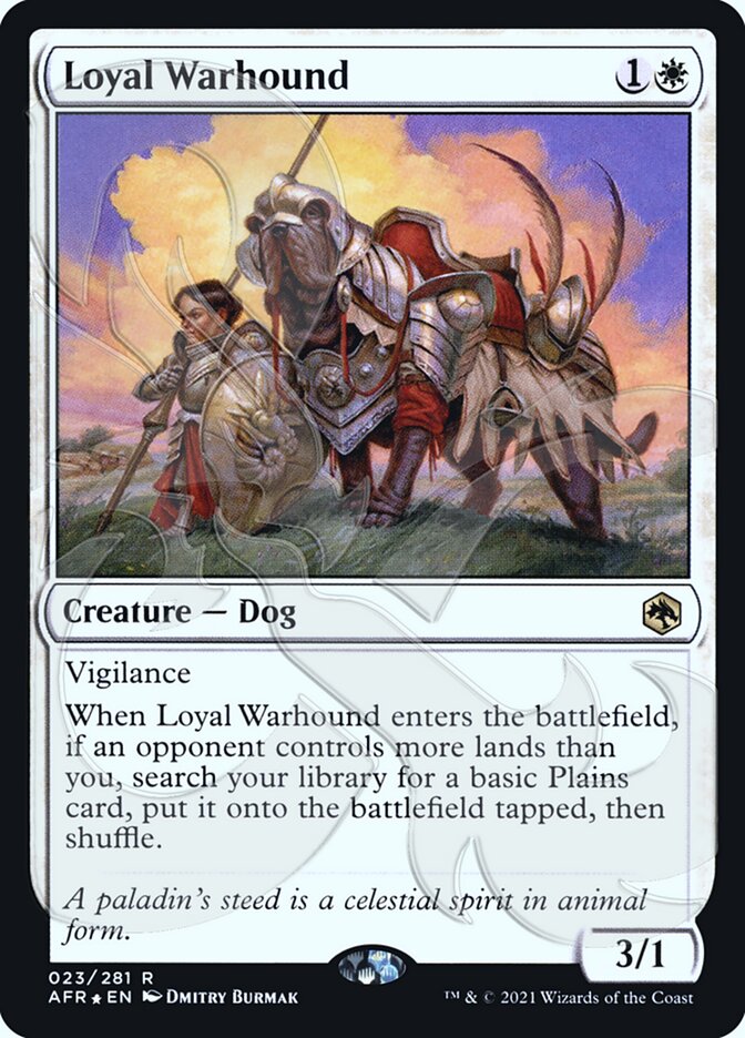 Loyal Warhound (Ampersand Promo) [Dungeons & Dragons: Adventures in the Forgotten Realms Promos] | Exor Games New Glasgow