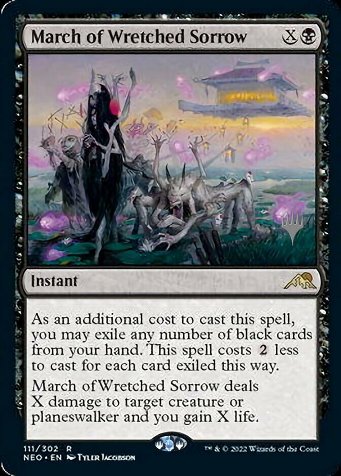 March of Wretched Sorrow (Promo Pack) [Kamigawa: Neon Dynasty Promos] | Exor Games New Glasgow