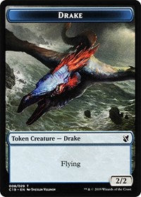 Drake // Human Double-sided Token [Commander 2019 Tokens] | Exor Games New Glasgow