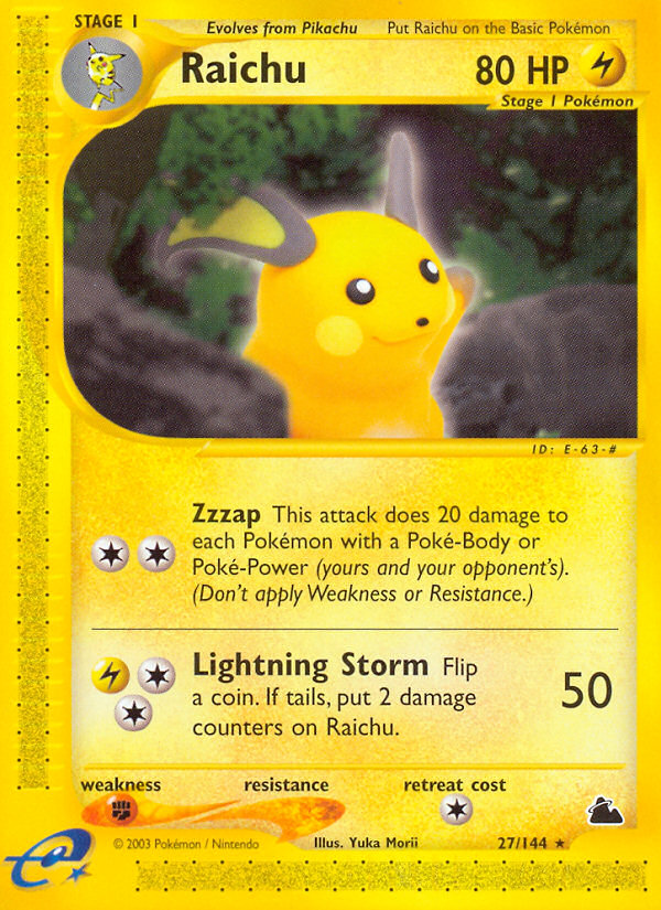 Raichu (27/144) [Skyridge] | Exor Games New Glasgow