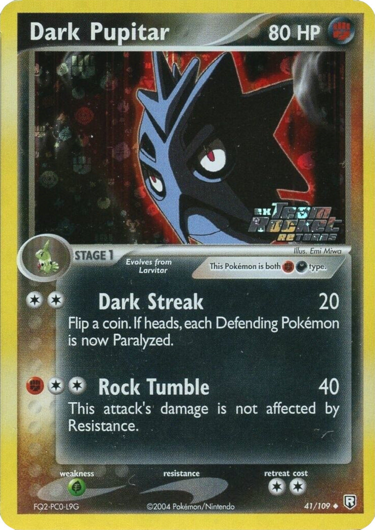 Dark Pupitar (41/109) (Stamped) [EX: Team Rocket Returns] | Exor Games New Glasgow