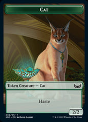 Cat // Rhino Warrior Double-sided Token [Streets of New Capenna Tokens] | Exor Games New Glasgow