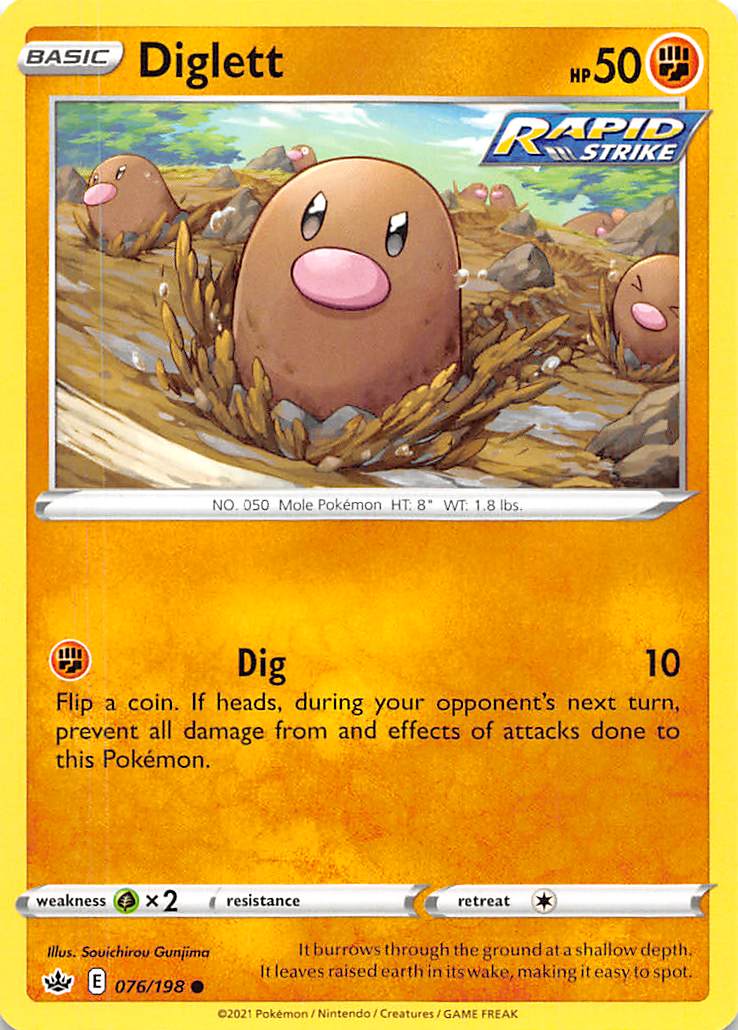 Diglett (076/198) [Sword & Shield: Chilling Reign] | Exor Games New Glasgow