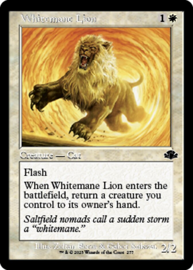 Whitemane Lion (Retro) [Dominaria Remastered] | Exor Games New Glasgow