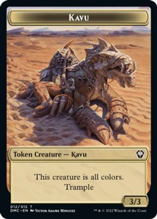 Kavu // Bear Double-sided Token [Dominaria United Commander Tokens] | Exor Games New Glasgow