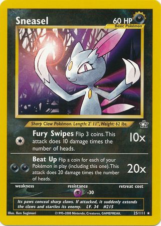 Sneasel (25/111) [Neo Genesis Unlimited] | Exor Games New Glasgow