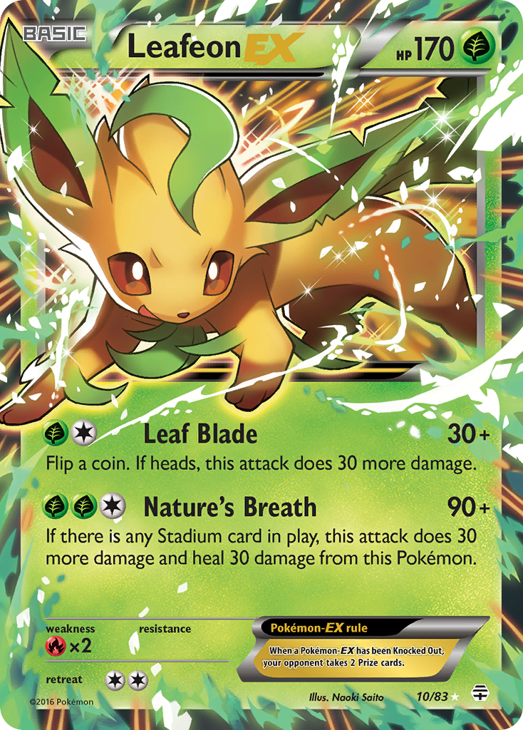 Leafeon EX (10/83) [XY: Generations] | Exor Games New Glasgow