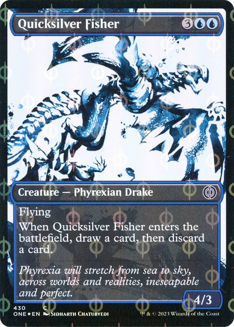 Quicksilver Fisher (Showcase Ichor Step-and-Compleat Foil) [Phyrexia: All Will Be One] | Exor Games New Glasgow