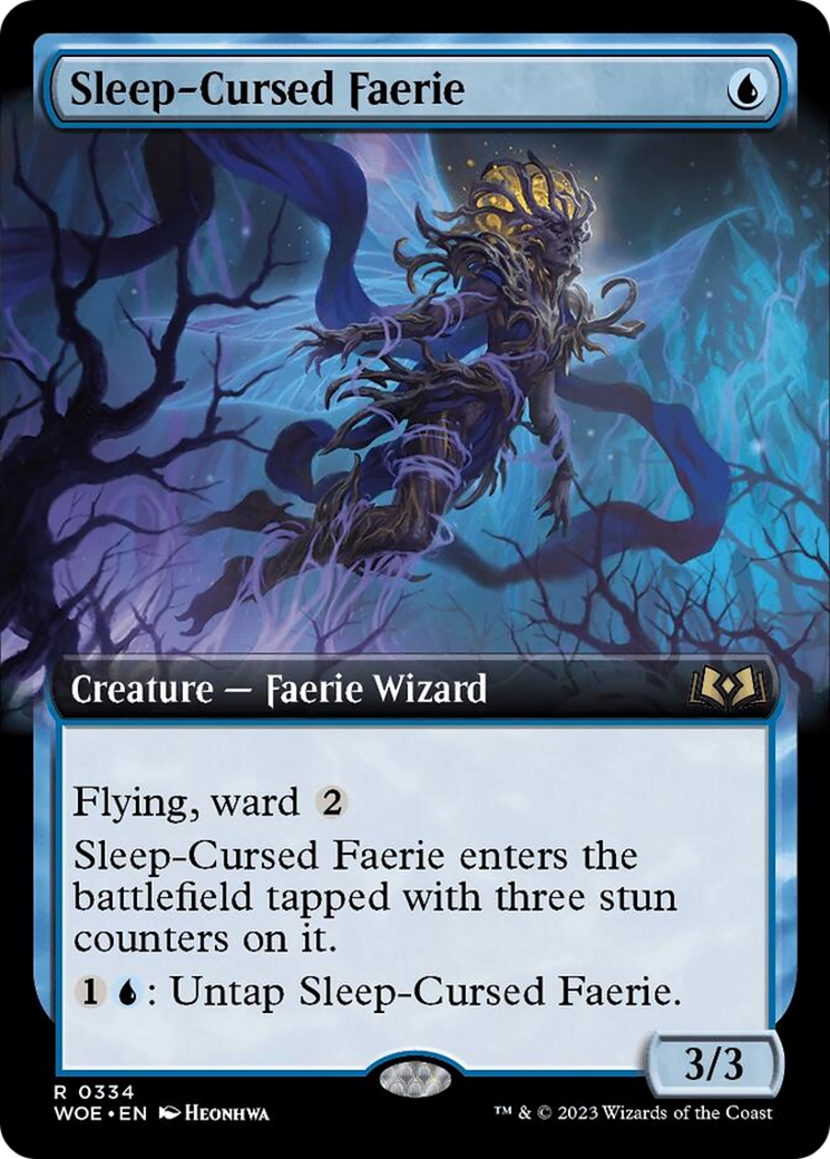 Sleep-Cursed Faerie (Extended Art) [Wilds of Eldraine] | Exor Games New Glasgow