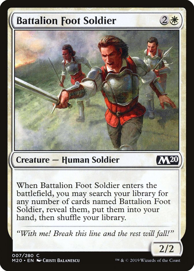 Battalion Foot Soldier [Core Set 2020] | Exor Games New Glasgow