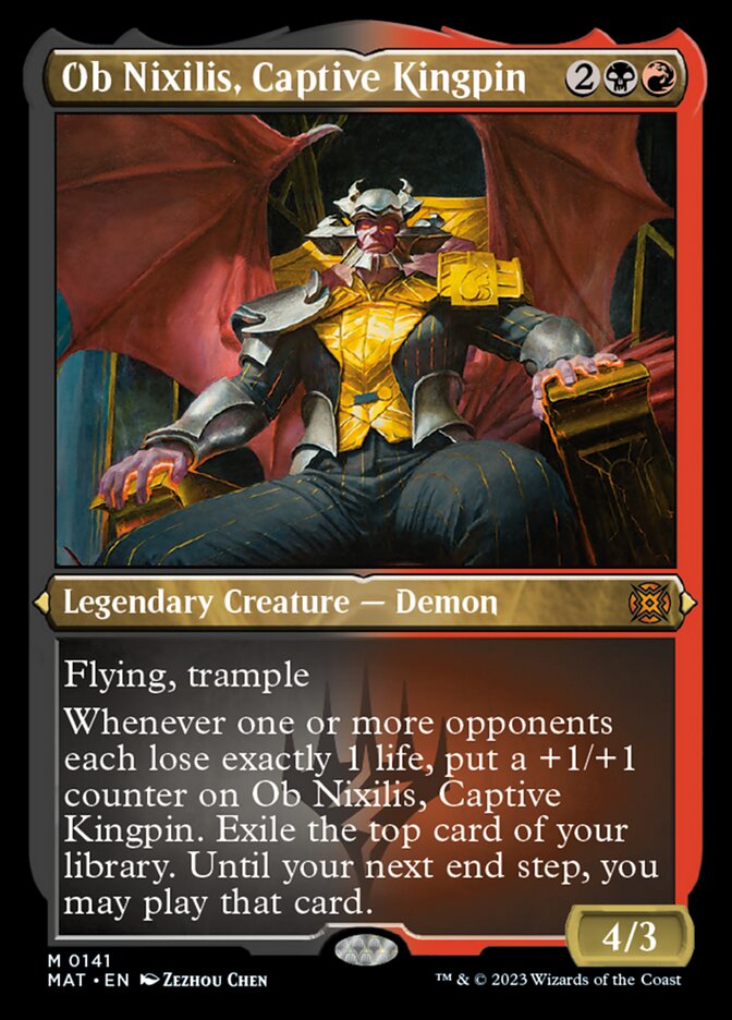 Ob Nixilis, Captive Kingpin (Foil Etched) [March of the Machine: The Aftermath] | Exor Games New Glasgow