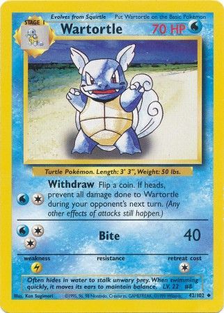 Wartortle (42/102) [Base Set Unlimited] | Exor Games New Glasgow