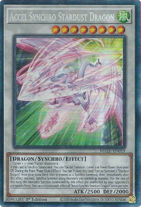 Accel Synchro Stardust Dragon [MAZE-EN019] Collector's Rare | Exor Games New Glasgow