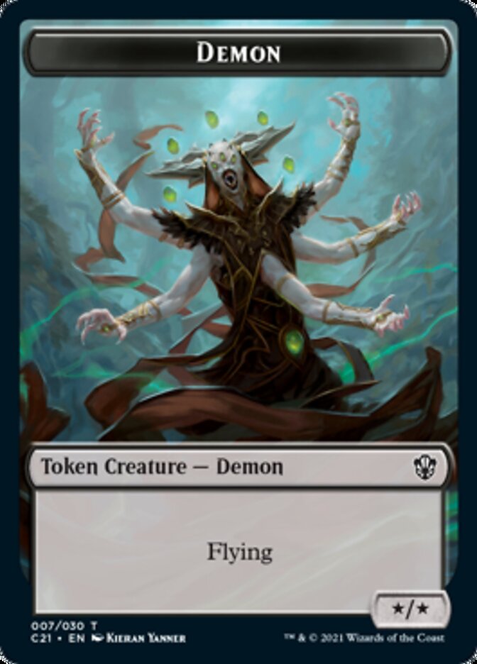 Demon // Fungus Beast Token [Commander 2021 Tokens] | Exor Games New Glasgow